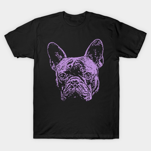 Lilac French Bulldog T-Shirt by childofthecorn